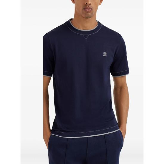 26SS 브루넬로 쿠치넬리 반팔 티셔츠 M0B137451G CD325 BLUE - BRUNELLO CUCINELLI