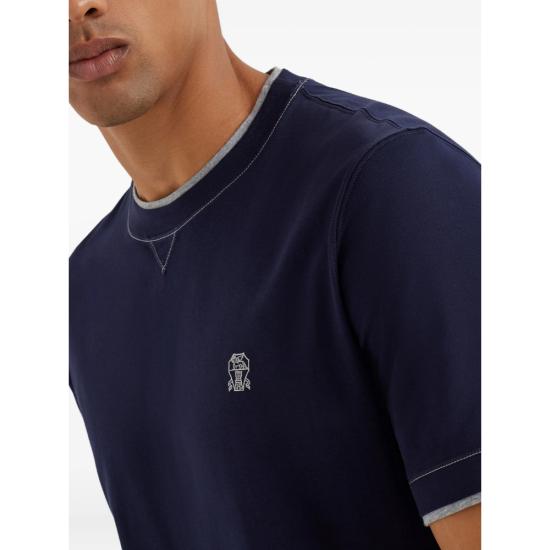 26SS 브루넬로 쿠치넬리 반팔 티셔츠 M0B137451G CD325 BLUE - BRUNELLO CUCINELLI