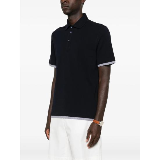 26SS 브루넬로 쿠치넬리 폴로 티셔츠 ME8543966 CW893 BLUE - BRUNELLO CUCINELLI