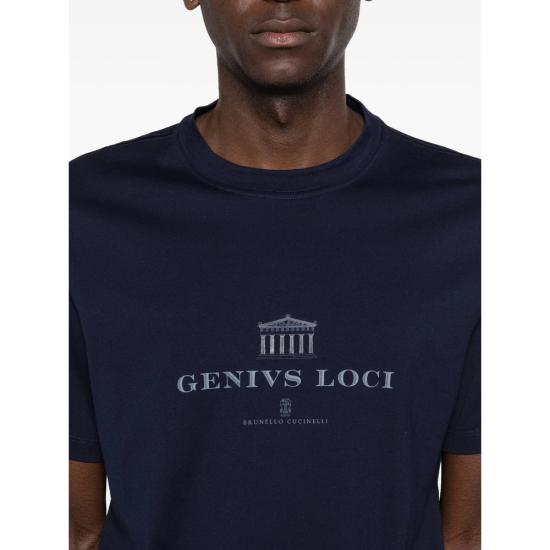 26SS 브루넬로 쿠치넬리 반팔 티셔츠 M0B138520 CLI32 BLUE - BRUNELLO CUCINELLI