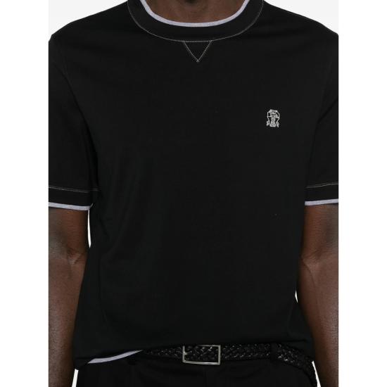 26SS 브루넬로 쿠치넬리 반팔 티셔츠 M0B137451G CCB75 BLACK - BRUNELLO CUCINELLI