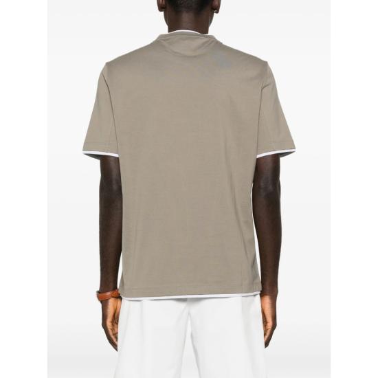 26SS 브루넬로 쿠치넬리 반팔 티셔츠 M0B137427 CUX24 GREEN - BRUNELLO CUCINELLI