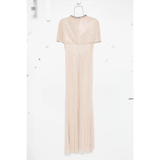 26SS 셀프 포트레이트 롱 원피스 RS26 502X CH CHAMP NEUTRALS - SELF PORTRAIT