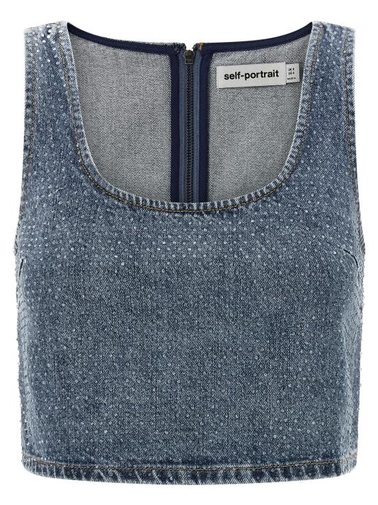 26SS 셀프 포트레이트 민소매 티셔츠 RS26826TBLBLUE Blue