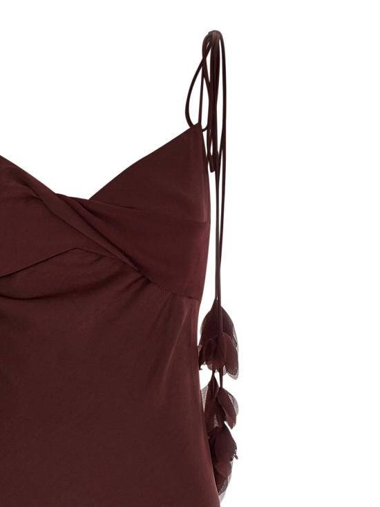 26SS 셀프 포트레이트 미디 원피스 RS26218MBUBURGUNDY Bordeaux - SELF PORTRAIT