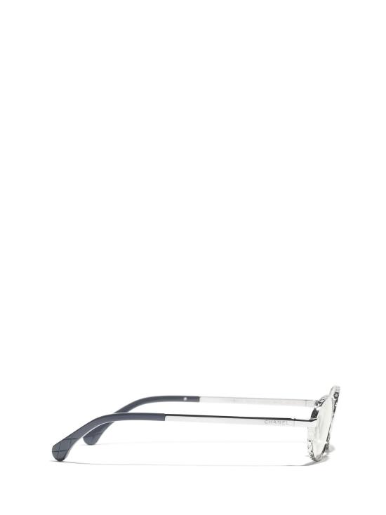 26FW 샤넬 메탈 2227 오벌 프레임 CH2227S C450SG SILVER - CHANEL