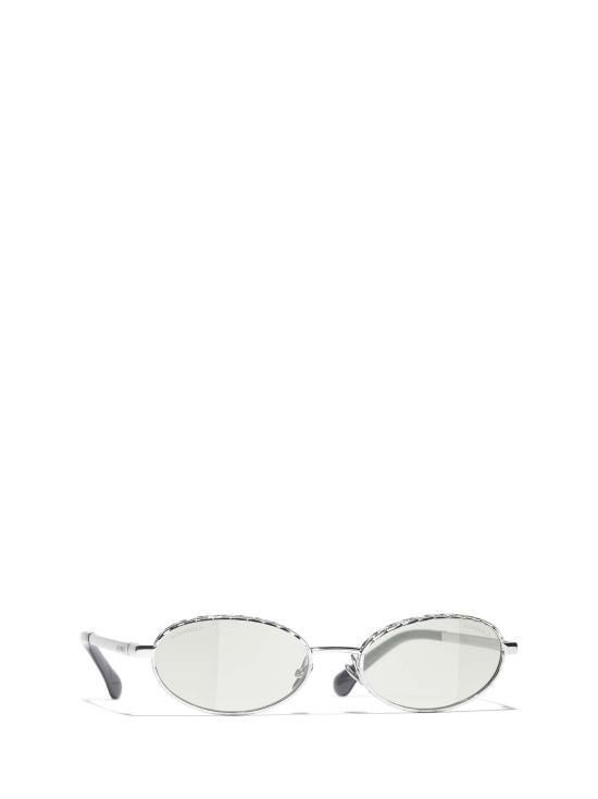 26FW 샤넬 메탈 2227 오벌 프레임 CH2227S C450SG SILVER - CHANEL
