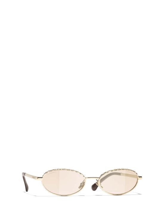 26FW 샤넬 메탈 2227 오벌 프레임 CH2227S C310SW PALE GOLD - CHANEL