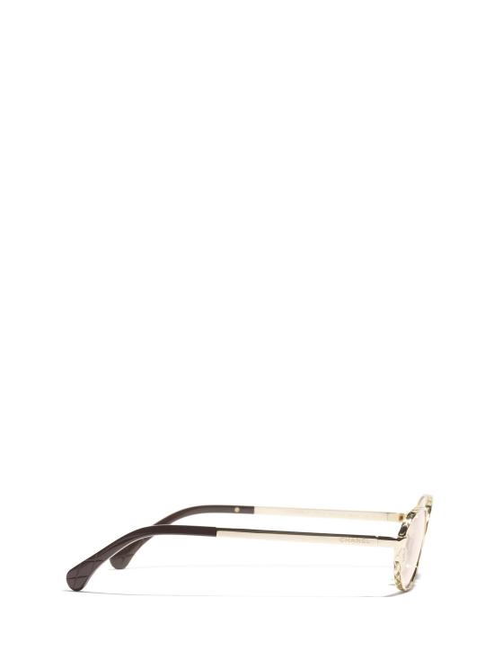 26FW 샤넬 메탈 2227 오벌 프레임 CH2227S C310SW PALE GOLD - CHANEL