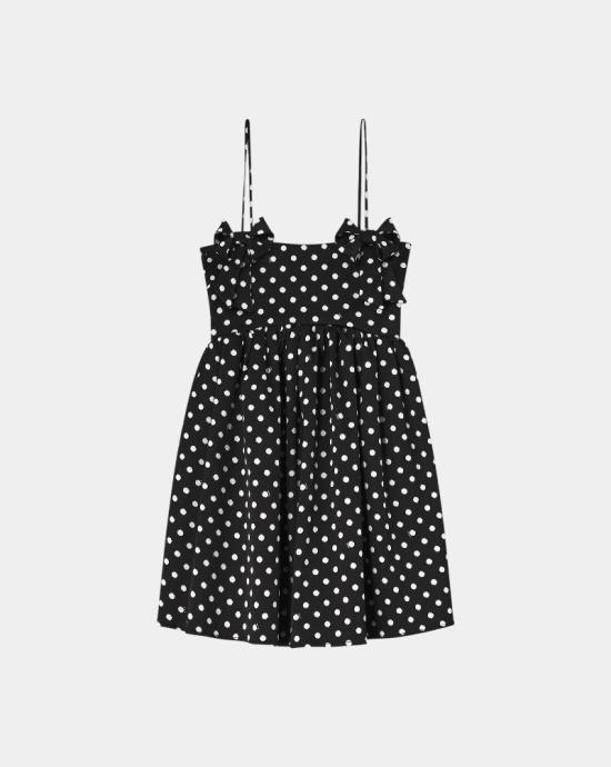 26SS 가니 미디 원피스 A1030193 099 Black