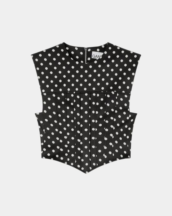 26SS 가니 블라우스 A1040078 099 Black