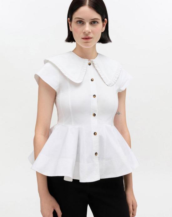 26SS 가니 셔츠 A1040093 151 White - GANNI