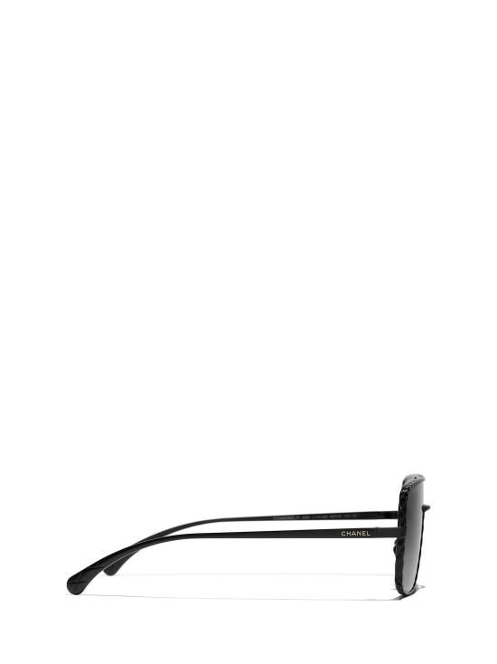 26FW 샤넬 선글라스 CH4294 C101S4 SATIN BLACK - CHANEL