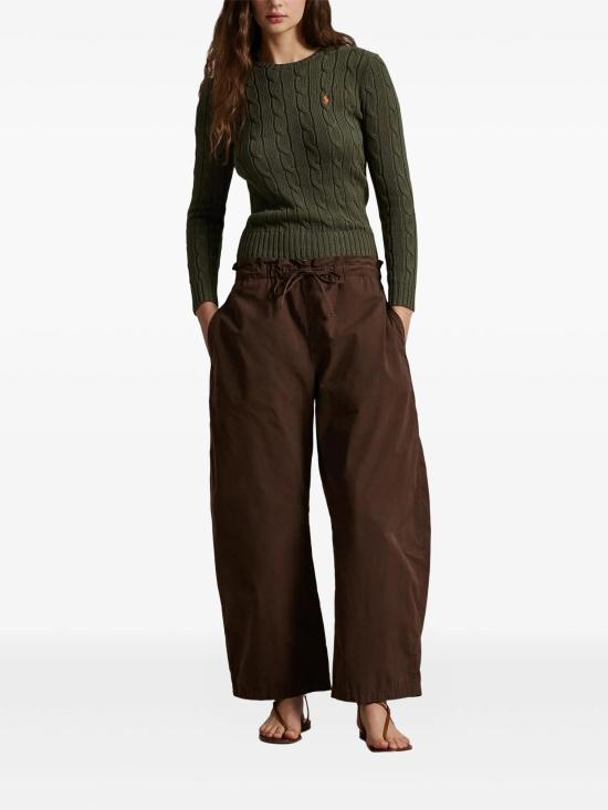 26SS 폴로 랄프로렌 폴로 자수 케이블 니트 스웨터 211971869 501 Green - POLO RALPH LAUREN