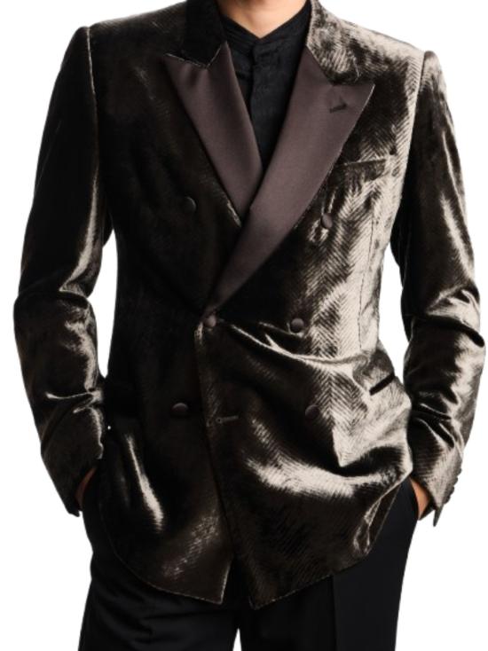 25FW 엠포리오 아르마니 수트 자켓 EM003586TE17077 U8137 Dark Brown - EMPORIO ARMANI