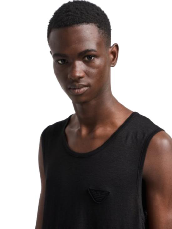 25FW 엠포리오 아르마니 민소매 티셔츠 EM002819AF17962 UC001 Black - EMPORIO ARMANI