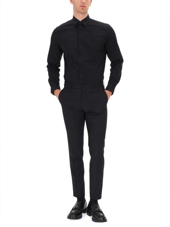 25FW 버버리 스트레치 코튼 셔츠 8071799 A1189 BLACK - BURBERRY