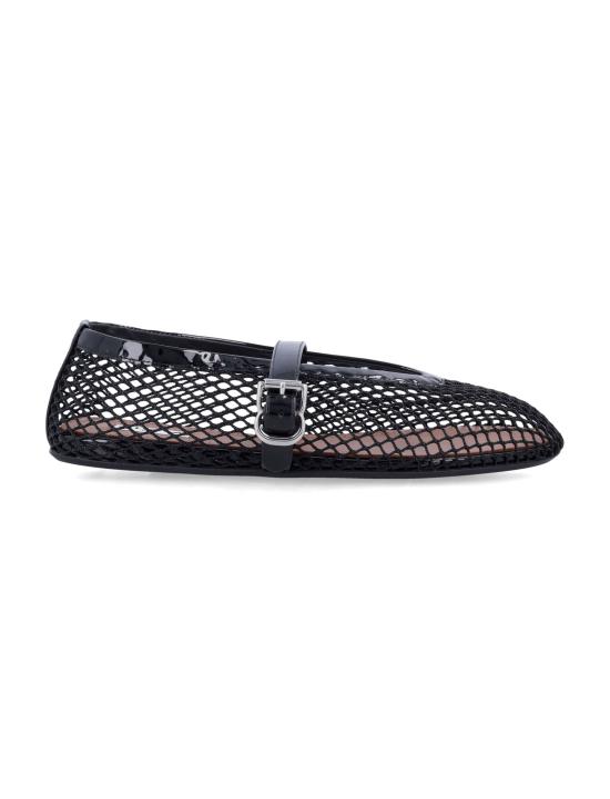 26FW 알라이아 피쉬넷 발레 플랫 AA3A029TK007 999 - ALAIA