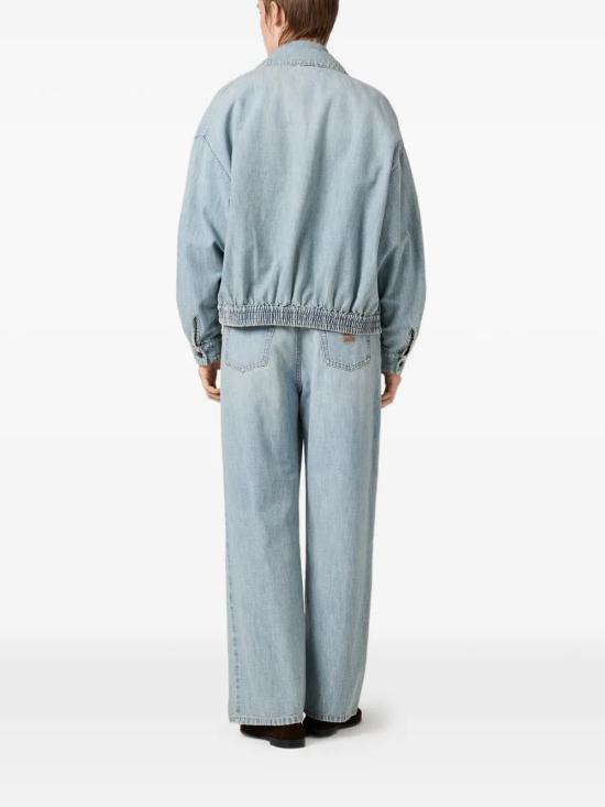 26SS 미우미우 샴브레이 블루종 자켓 GWB149 18JIF0076 Light Blue - MIU MIU