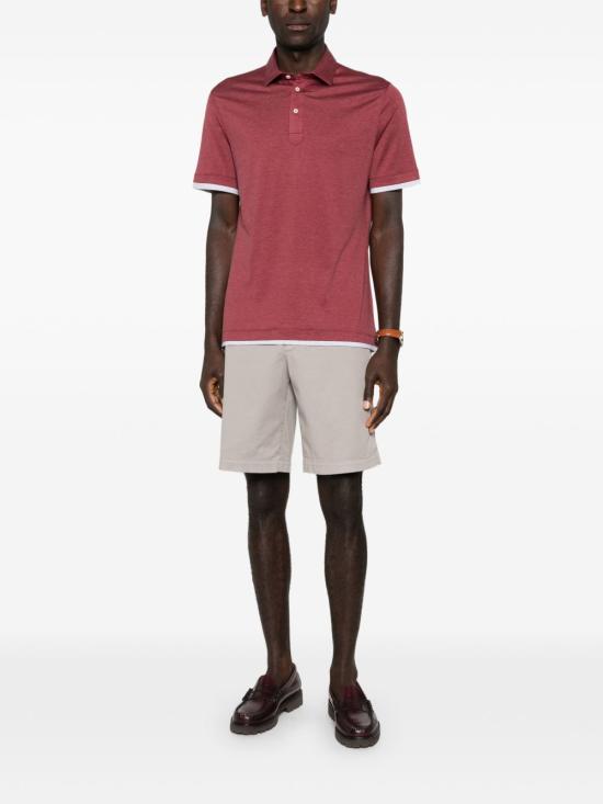 26SS 브루넬로 쿠치넬리 폴로 티셔츠 MR8333966 CMK02 Red - BRUNELLO CUCINELLI