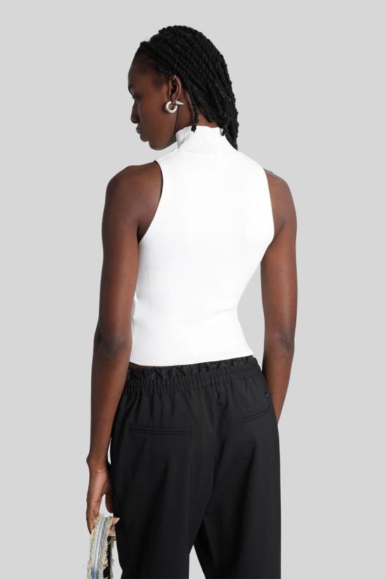 25FW 디젤 민소매 티셔츠 429791 A130200DLAX WHITE - DIESEL