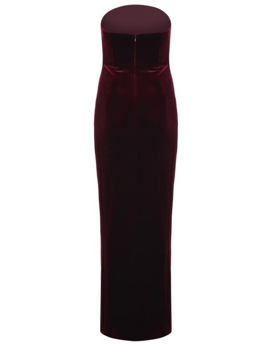 25FW 셀프 포트레이트 롱 원피스 AW25 128XBURGUNDY BOURGUNDY - SELF PORTRAIT