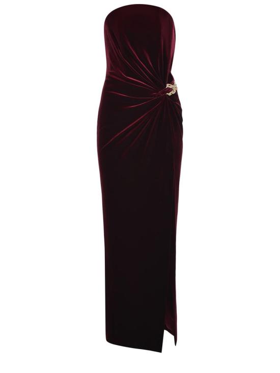 25FW 셀프 포트레이트 롱 원피스 AW25 128XBURGUNDY BOURGUNDY