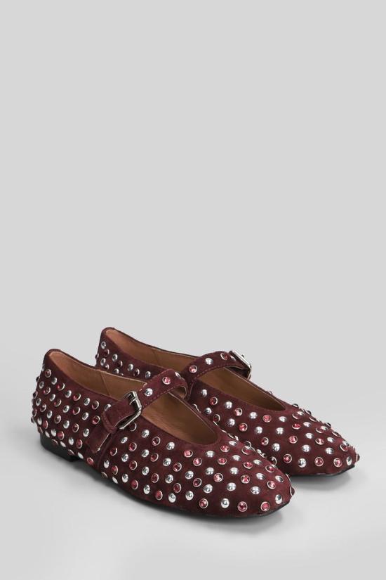 25FW 비비루 플랫 슈즈 427870 729Z30VK Red - BIBILOU