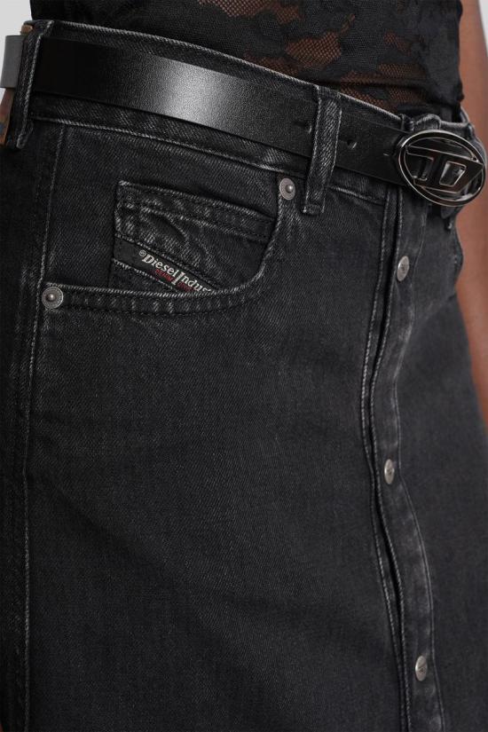 25FW 디젤 미디 스커트 429818 A18107068KE Black - DIESEL