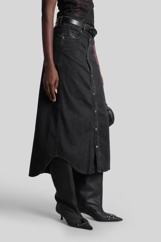 25FW 디젤 미디 스커트 429818 A18107068KE Black - DIESEL