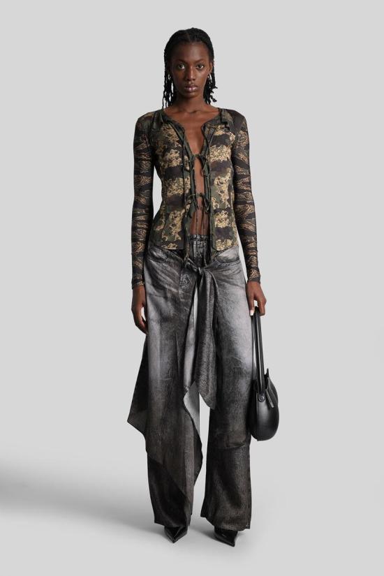 25FW 디젤 긴팔 티셔츠 429778 A185180NKCZ CAMOUFLAGE - DIESEL