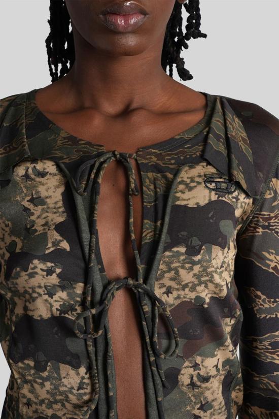 25FW 디젤 긴팔 티셔츠 429778 A185180NKCZ CAMOUFLAGE - DIESEL
