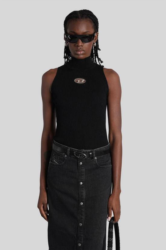 25FW 디젤 민소매 티셔츠 429792 A130200DLAX Black