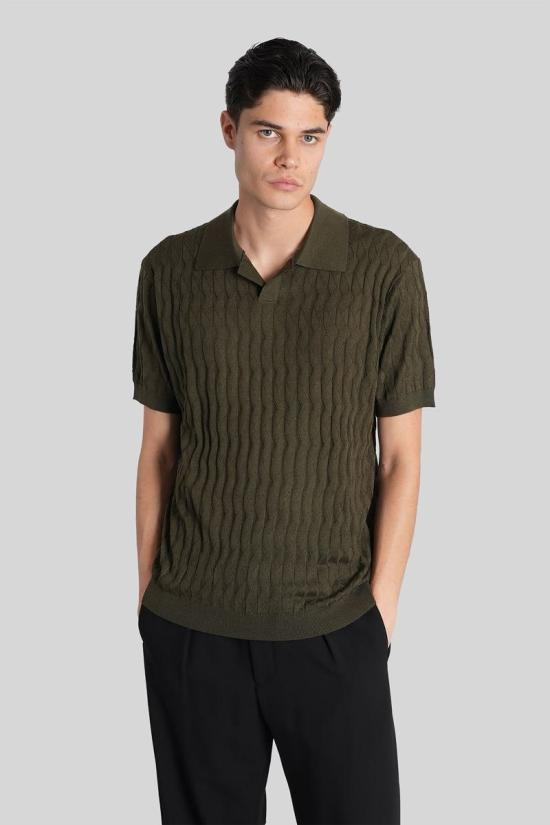 25FW 엠포리오 아르마니 긴팔 셔츠 424954 EM003508AF14854 GREEN