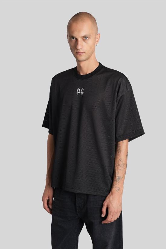 25FW 44레이블 반팔 티셔츠 424213 B0030614FA683 Black - 44 LABEL