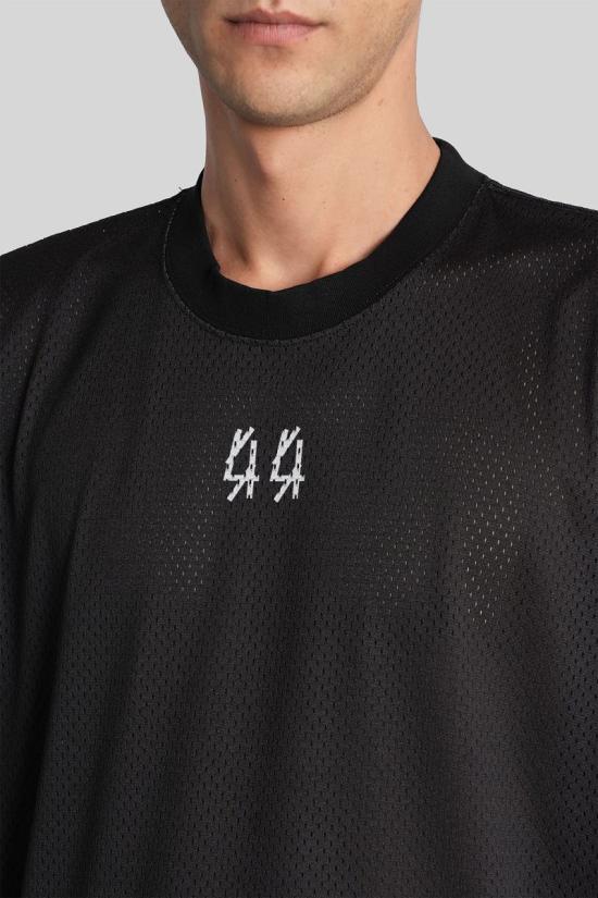 25FW 44레이블 반팔 티셔츠 424213 B0030614FA683 Black - 44 LABEL