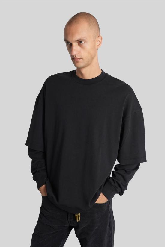 25FW 다크파크 긴팔 티셔츠 425209 MJE10JER01 Black - DARKPARK