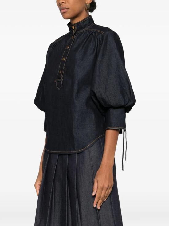 26SS 짐머만 블라우스 6385TC26RNHTSKY Blue - ZIMMERMANN