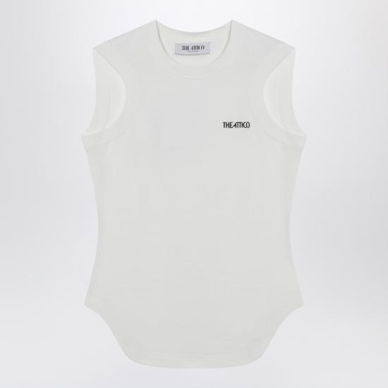 26SS 디 아티코 민소매 티셔츠 260WCN0000JJJ025AA White