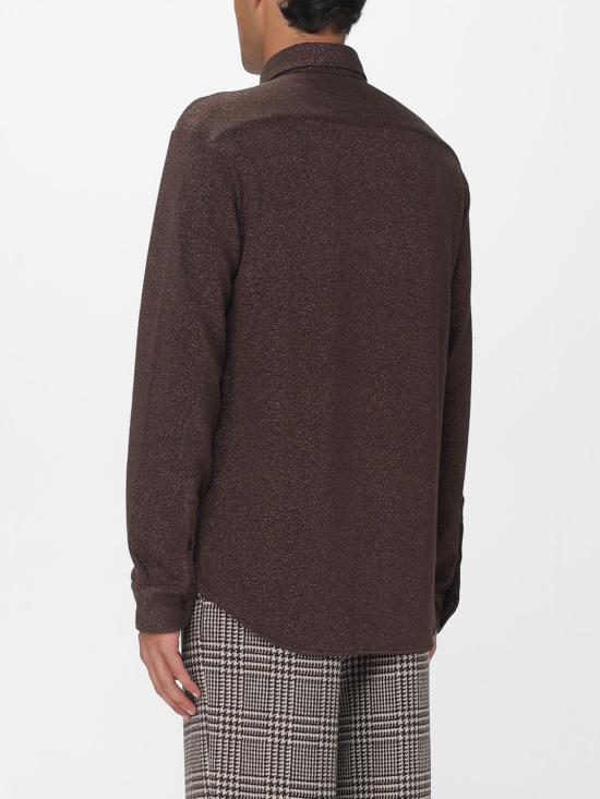 25FW 엠포리오 아르마니 긴팔 셔츠 EM003991AF20984 F6067 Brown - EMPORIO ARMANI