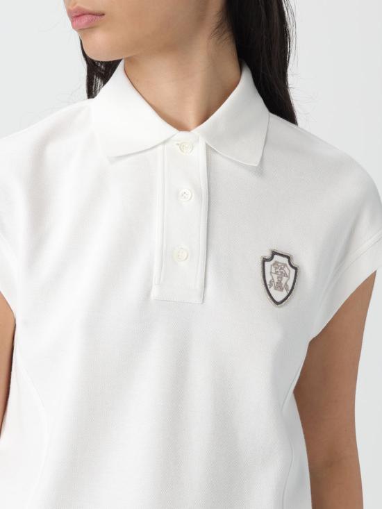 25FW 브루넬로 쿠치넬리 폴로 티셔츠 MG927VD105 C7220 White - BRUNELLO CUCINELLI