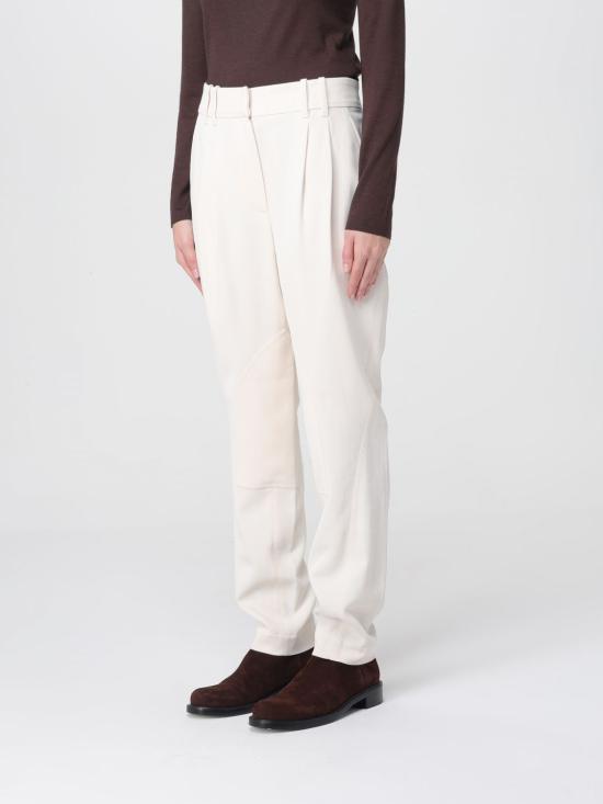 25FW 브루넬로 쿠치넬리 스트레이트 팬츠 MP512P9029 TG512 C145 Yellow Cream - BRUNELLO CUCINELLI