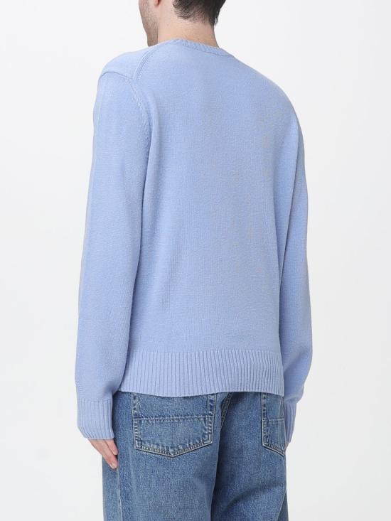 25FW 라코스테 방모 크루넥 스웨터 AH2916 HBP Gnawed Blue - LACOSTE