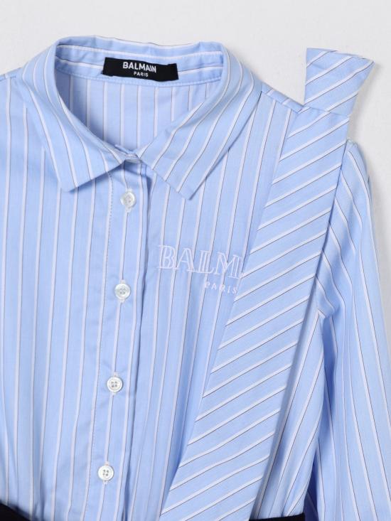 25FW [키즈] 발망 원피스 BX1C40I0283 621CE Blue - BALMAIN