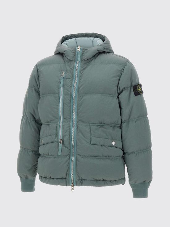 25FW 스톤 아일랜드 나일론 메탈 에코닐 후드 다운 파카 4100088S0019 V0057 Green - STONE ISLAND