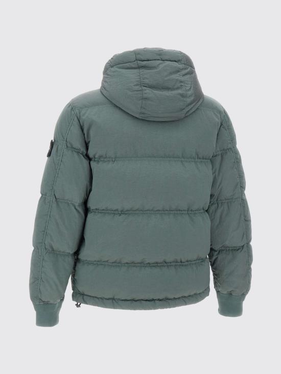 25FW 스톤 아일랜드 나일론 메탈 에코닐 후드 다운 파카 4100088S0019 V0057 Green - STONE ISLAND