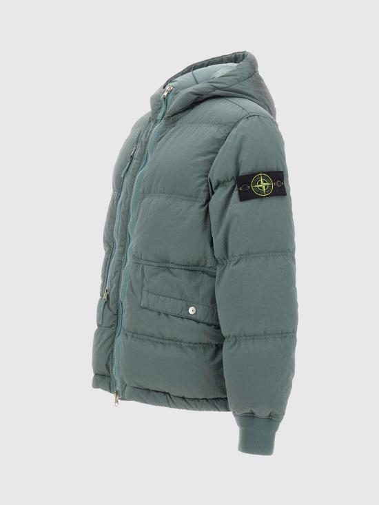 25FW 스톤 아일랜드 나일론 메탈 에코닐 후드 다운 파카 4100088S0019 V0057 Green - STONE ISLAND