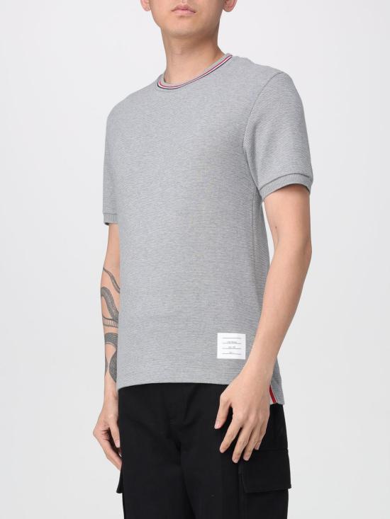 25FW 톰브라운 반팔 티셔츠 MJS287AJ0216 055 Grey - THOM BROWNE