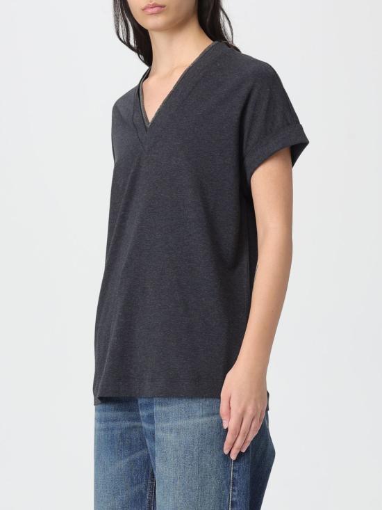 25FW 브루넬로 쿠치넬리 반팔 티셔츠 MPT18BD222 C055 Grey - BRUNELLO CUCINELLI