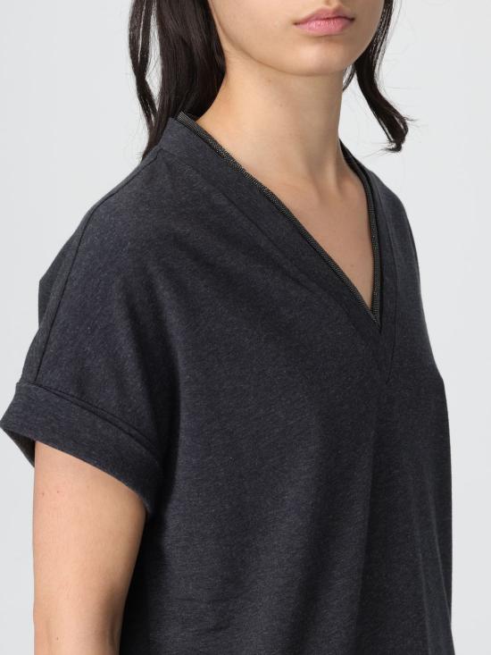 25FW 브루넬로 쿠치넬리 반팔 티셔츠 MPT18BD222 C055 Grey - BRUNELLO CUCINELLI